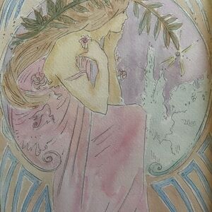 original watercolor painting, framed